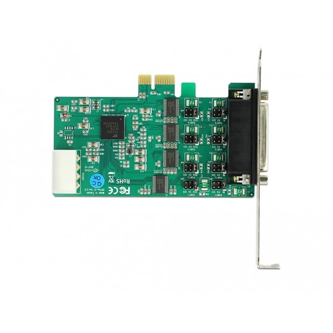 Delock PCI Express Card to 4 x Serial RS-232 High Speed 921K with Voltage supply