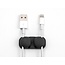 Delock Cable holder with 4 feed-throughs self-adhesive black set 2 pieces