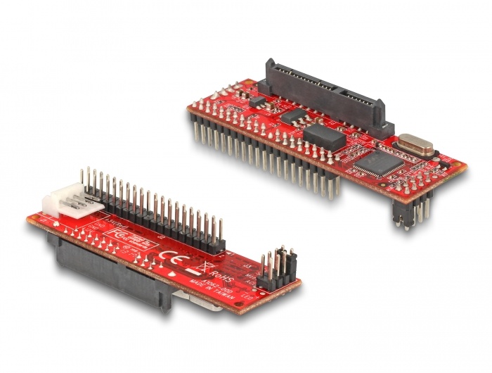 DeLOCK 62510. Hostinterface: SATA, Output interface: IDE/ATA. Kleur van het product: Zwart, Rood. Breedte: 75 mm, Diepte: 23 mm, Hoogte: 21 mm