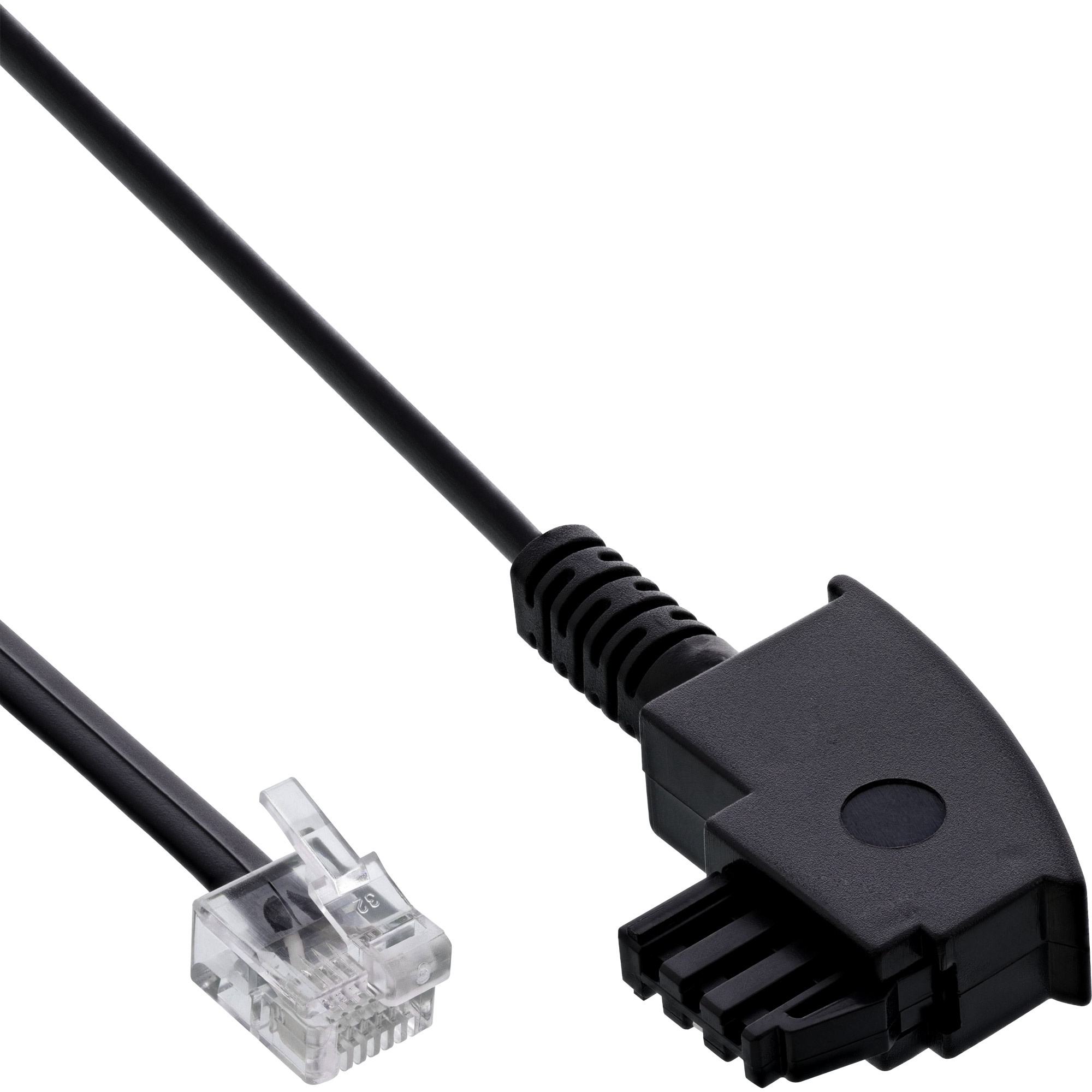 InLine TAE-F - 6/2 DEC 3m 3m Zwart telefoonkabel