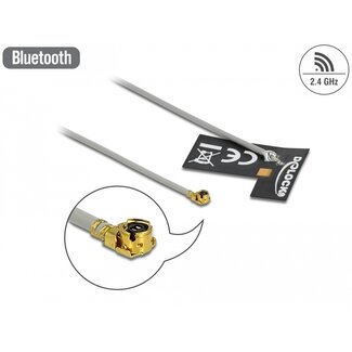 DeLOCK Delock WLAN 802.11 b/g/n Antenna I-PEX Inc., MHF® I plug 2 dBi 1.13 10 cm FPC internal self-adhesive