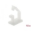 Delock Cable holder with locking clip self-adhesive natural 10 pieces