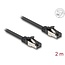Delock RJ45 Flat Patch Cable plug to plug Cat.8.1 flexible 2 m black