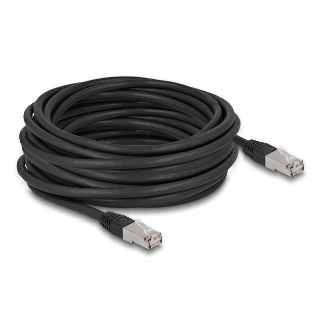 Delock RJ45 Network Cable Cat.6A S/FTP PE Outdoor 10 m black