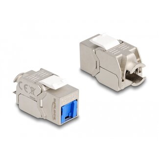 DeLOCK Delock Keystone Module RJ45 jack to LSA Cat.6A toolfree with blue dust cover
