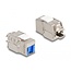 Delock Keystone Module RJ45 jack to LSA Cat.6A toolfree with blue dust cover