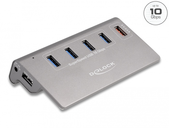 DeLOCK Delock USB 10 Gbps Hub mit 4 USB-A + 1x usb-hub