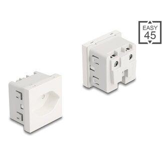 DeLOCK Delock Easy 45 Grounded Power Socket T13 Switzerland 45 x 45 mm