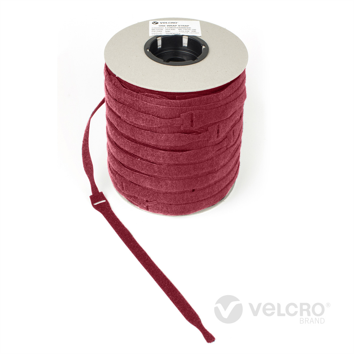 VELCRO® One Wrap® Strap - 20 mm x 230 mm - 750 stuks - Rood