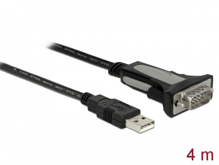 DeLOCK 66323. Kleur van het product: Zwart, Snoerlengte: 4 m, Aansluiting 1: USB Type-A. Aantal per verpakking: 1 stuk(s)