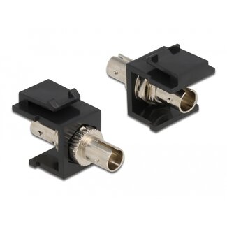 DeLOCK Delock Keystone Module ST Simplex female > ST Simplex female black