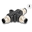 Delock M12 T-Splitter A-coded 4 pin 1 x male to 2 x male parallel connection