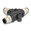 Delock M12 T-Splitter A-coded 4 pin 1 x male to 2 x male parallel connection