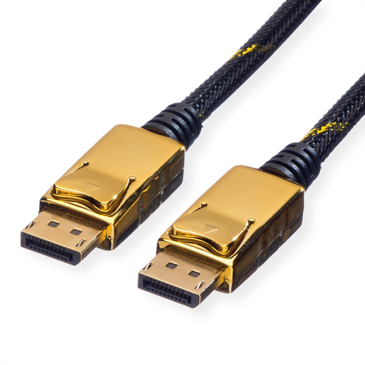 Roline DisplayPort Aansluitkabel DisplayPort stekker, DisplayPort stekker 1.50 m Zwart/goud 11.04.5639 Afgeschermd DisplayPort-kabel
