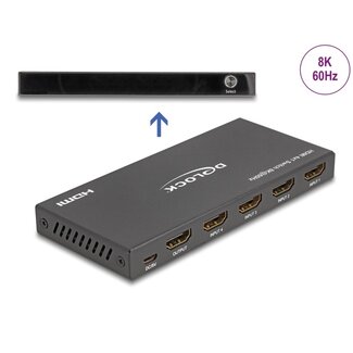 DeLOCK Delock HDMI Switch 4 x HDMI in to 1 x HDMI out 8K 60 Hz