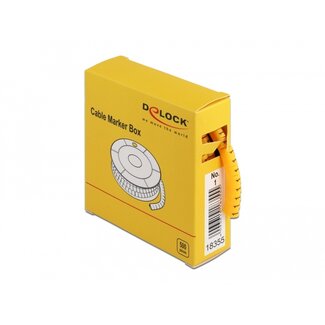 DeLOCK Delock Cable Marker Box, No. 1, yellow, 500 pieces