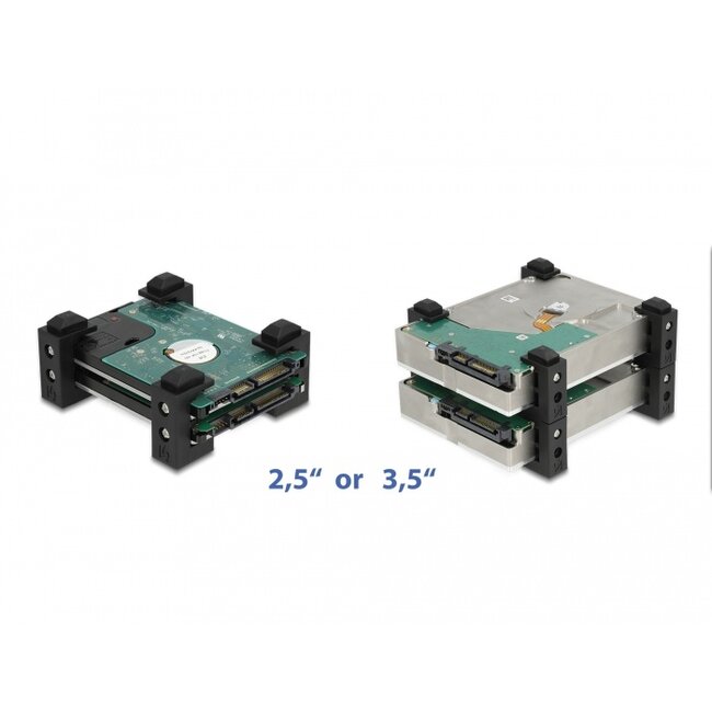 Delock Hard Drive Holder for 2.5″ and 3.5″ HDD / SSD