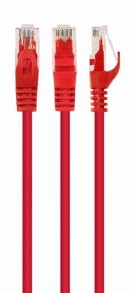 Gembird PP6U-3M/R. Snoerlengte: 3 m, Kabel standaard: Cat6, Kabelafscherming: U/UTP (UTP), Aansluiting 1: RJ-45, Aansluiting 2: RJ-45