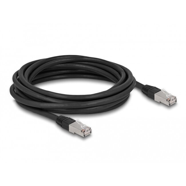 Delock RJ45 Network Cable Cat.6A S/FTP PE Outdoor 5 m black