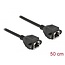 Delock Network Extension Cable S/FTP RJ45 jack to RJ45 jack Cat.6A 50 cm black