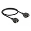 Delock Network Extension Cable S/FTP RJ45 jack to RJ45 jack Cat.6A 50 cm black