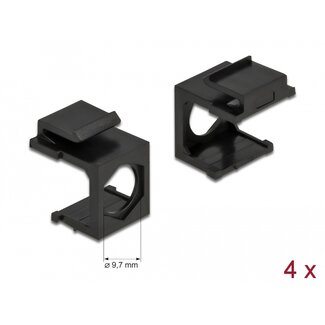 DeLOCK Delock Keystone cover black with 9.7 mm hole 4 pieces