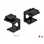 Delock Keystone cover black with 9.7 mm hole 4 pieces