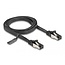 Delock RJ45 Flat Patch Cable plug to plug Cat.8.1 flexible 1 m black