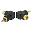 Delock RCA Adapter male to female angled