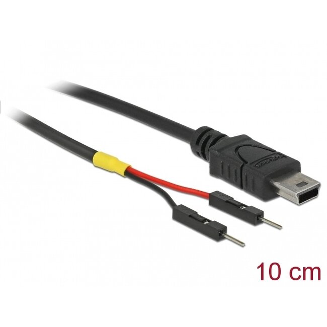 Delock USB Power Cable Mini-B to 2 x pin header male separate power 10 cm