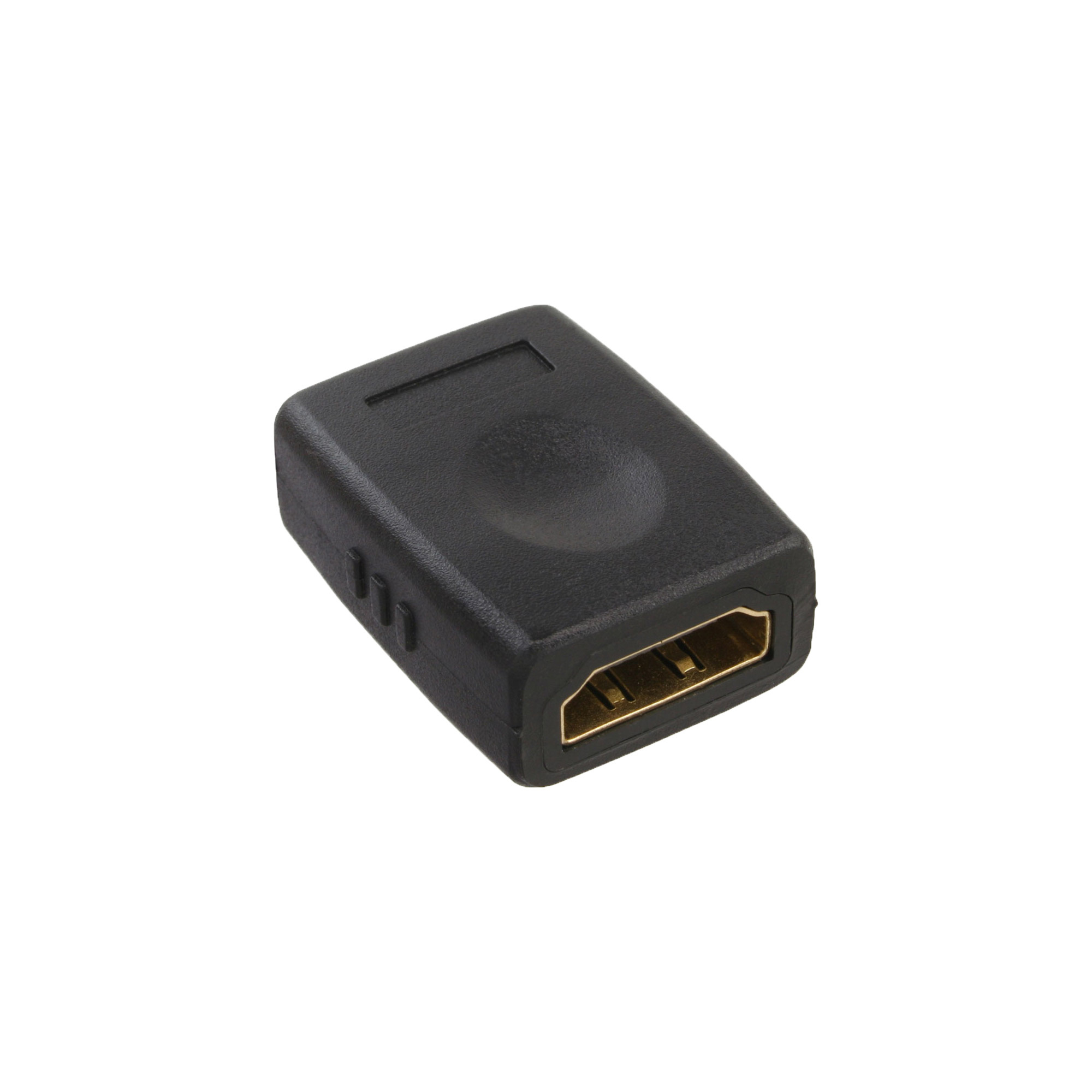 InLine 17600G. Aansluiting 1: HDMI A female, Aansluiting 2: 2x 19-pin, Contact geleider materiaal: Goud. Kleur van het product: Zwart