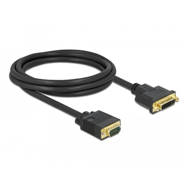 Delock Cable DVI 24+5 female to VGA male 2 m