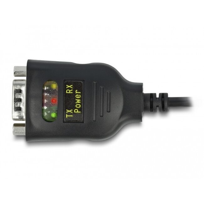 Delock Adapter USB 2.0 Type-A to Serial RS-232 D-Sub 9 pin 2.5 kV Galvanic Isolation 2 m