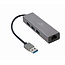 USB type-AM Gigabit netwerkadapter met ingebouwde USB 3.0 hub