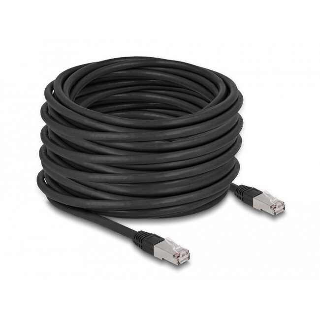 Delock RJ45 Network Cable Cat.6A S/FTP PE Outdoor 20 m black