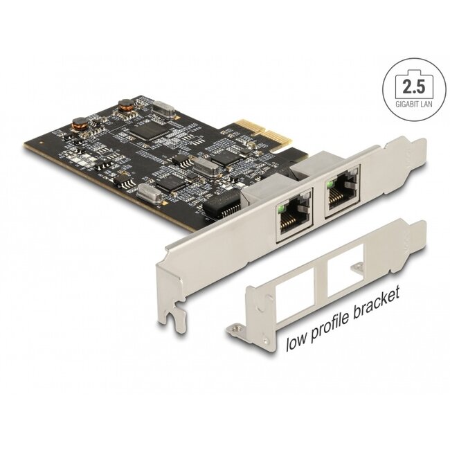 Delock PCI Express x2 Card to 2 x RJ45 2.5 Gigabit LAN i225