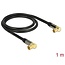 Delock Antenna Cable IEC Plug Angled > IEC Jack Angled RG-6/U 1 m black