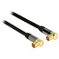 Delock Antenna Cable IEC Plug Angled > IEC Jack Angled RG-6/U 1 m black