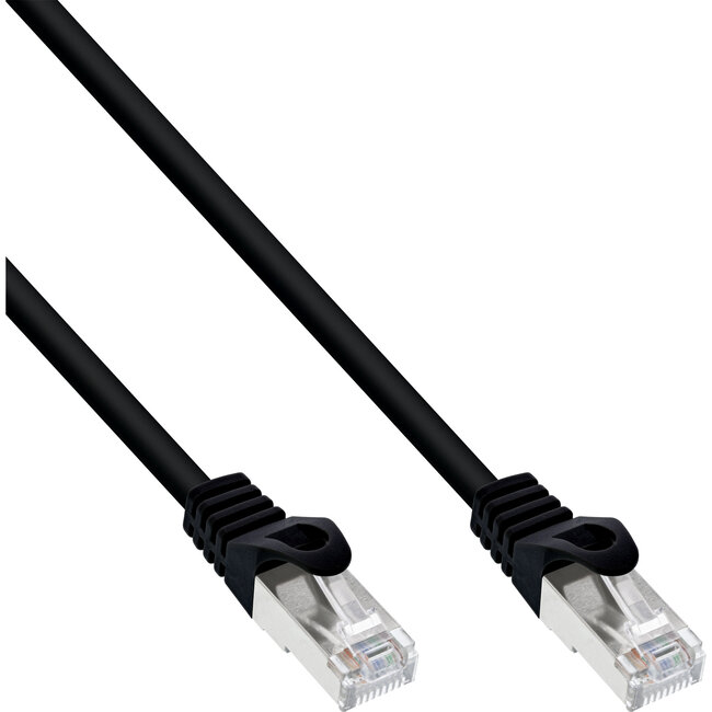 InLine® Patchkabel, FTP, Cat.5e, zwart, 1.5m,