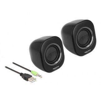 DeLOCK Delock Mini Stereo PC Speaker with 3.5 mm stereo jack male and USB powered