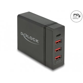 DeLOCK Delock USB Charger 1 x USB Type-C™ PD + 3 x USB Type-A 60 W + 12 W