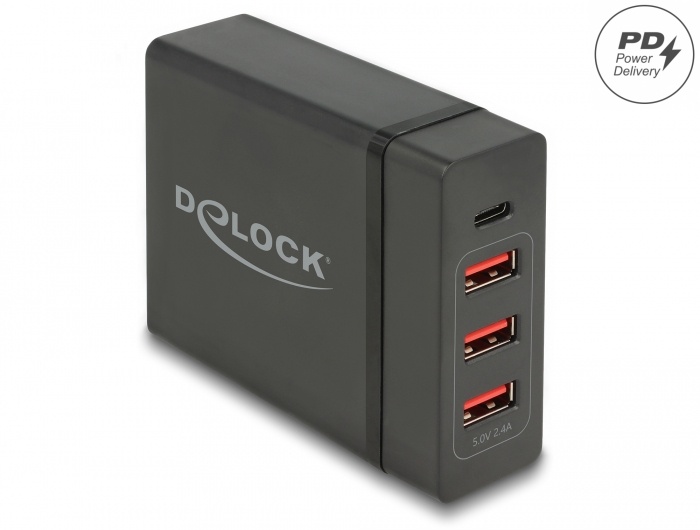 DeLOCK USB-Wandladegerät 63974 Binnen Zwart