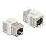 Delock Adapter RJ45 jack to RJ45 jack compact Cat.6A metal