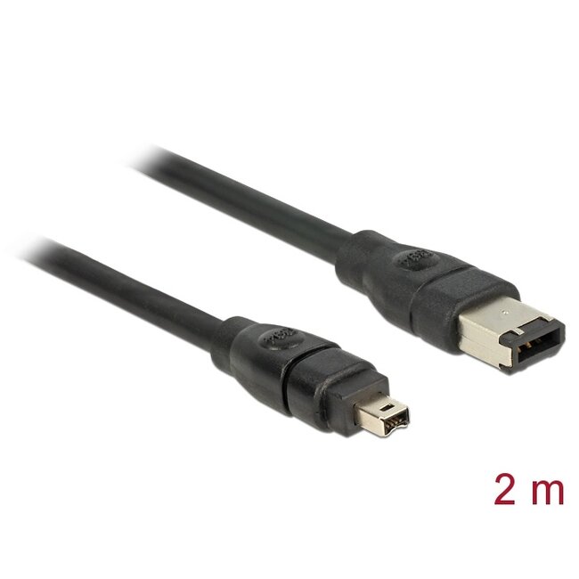 Delock Cable FireWire 6 pin male > 4 pin male 2 m
