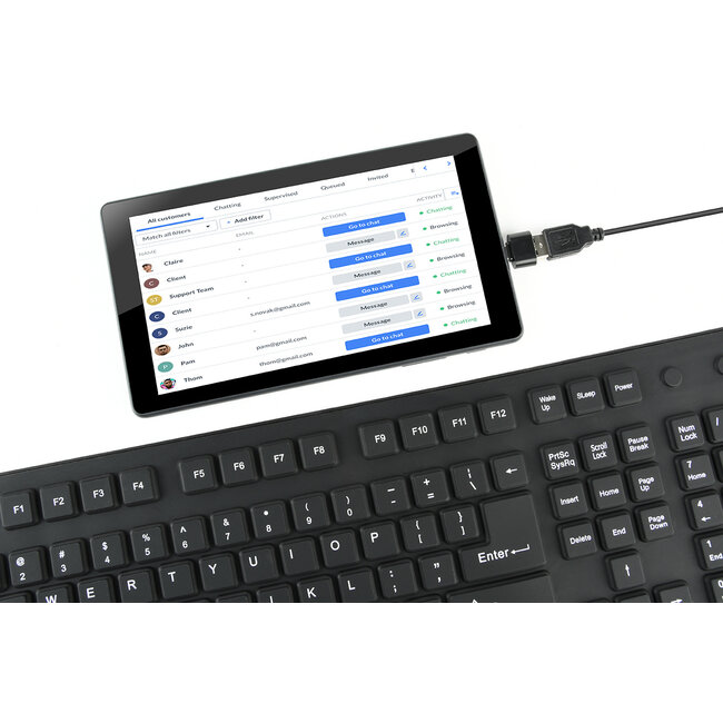 Flexibel toetsenbord, USB & micro-USB, zwart