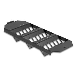 DeLOCK Delock Optical Fiber Mounting for floor tank 18 port for SC Simplex / LC Duplex couplers black