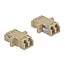 Delock Optical Fiber Coupler LC Duplex female to LC Duplex female Multi-mode 2 pieces beige