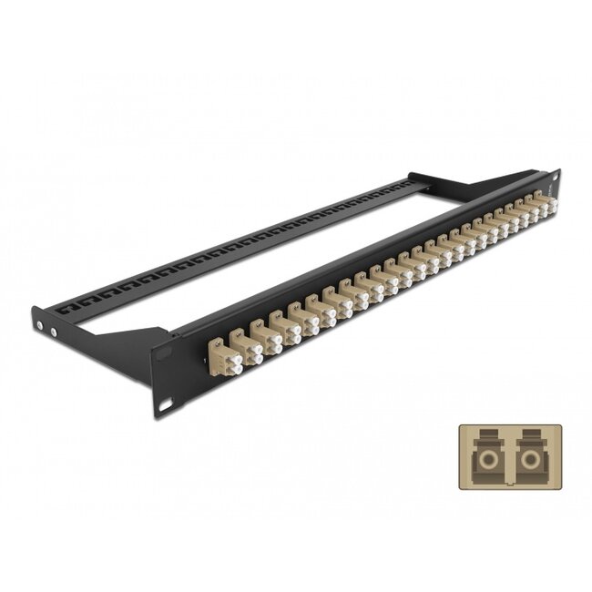 Delock 19″ Fibre Patch Panel 24 port LC Duplex beige