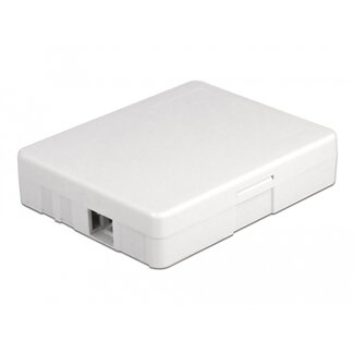 DeLOCK Delock Optical Fiber Connection Box for wall mounting for 2 x SC Simplex or LC Duplex white