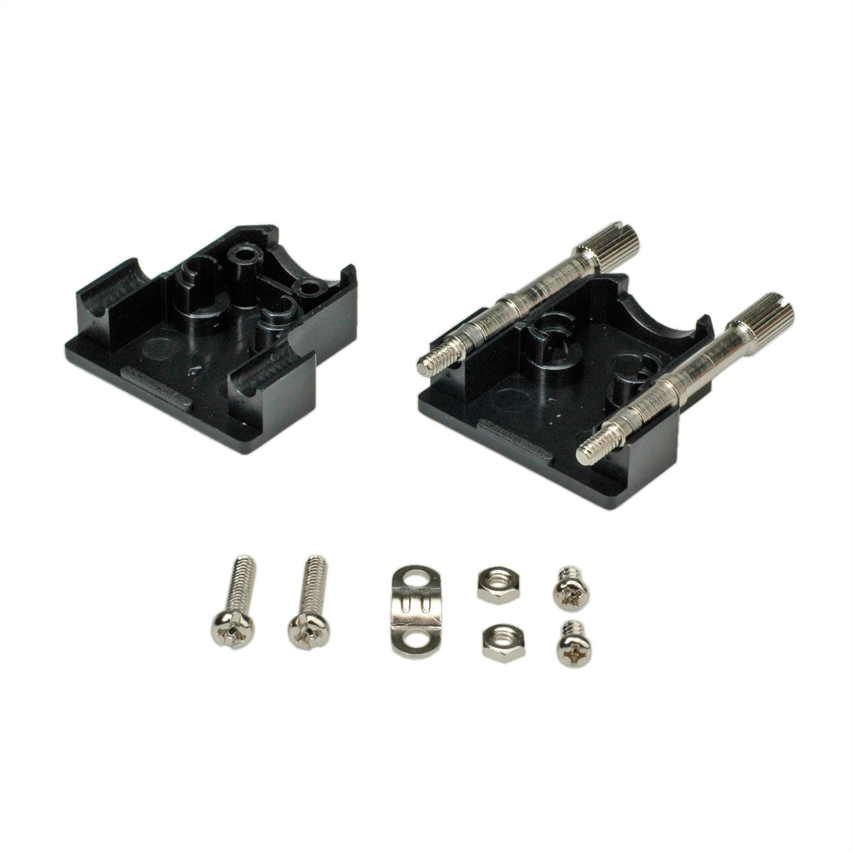 Secomp ROLINE D-Sub-connectorbehuizing DB9/HD15. Aansluiting(en): DB8 / HD15, Kleur van het product: Zwart. Afmetingen (B x D x H): 30 x 30 x 15 mm